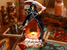 Load image into Gallery viewer, La Negra - Black Santa Muerte (Open Cape)