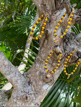 Load image into Gallery viewer, Oshun Ide – Yellow Beaded Bracelet with Gold Charms