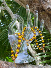 Load image into Gallery viewer, Oshun Ide – Yellow Beaded Bracelet with Gold Charms