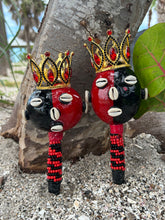 Load image into Gallery viewer, Royal Elegua Beaded Maraca (Handcrafted Spiritual Piece)