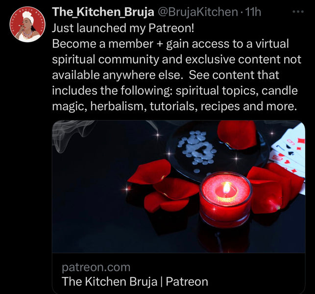 New Patreon! Learn how to become a member of The Kitchen Bruja’s Spiritual Community