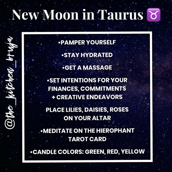 New Moon in Taurus Vibes