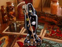 Load image into Gallery viewer, La Negra - Black Santa Muerte (Silver Lining)
