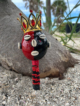 Load image into Gallery viewer, Royal Elegua Beaded Maraca (Handcrafted Spiritual Piece)
