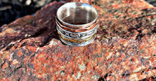 Load image into Gallery viewer, Anxiety Relief Spinner Ring .925 Sterling Silver

